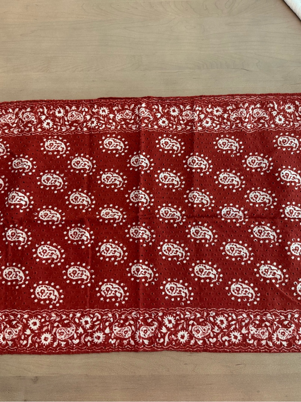 Red Paisley Bandana Scarf